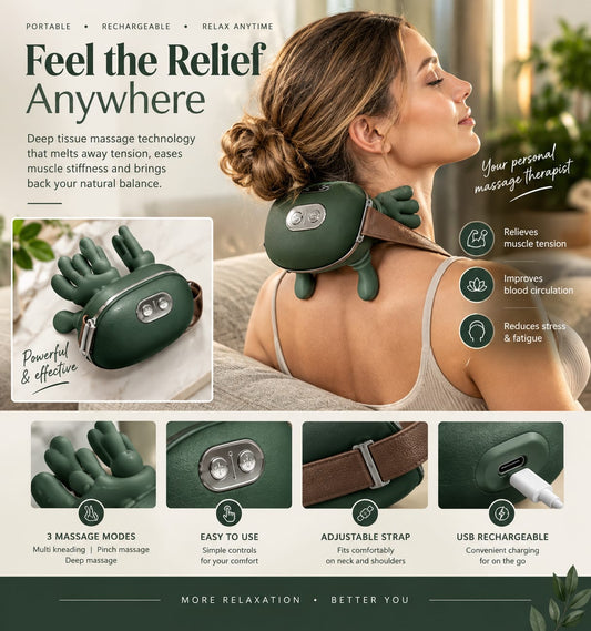 Babys4Sa 8-Claw Deep Tissue Massager – Portable Neck, Back & Shoulder Relief